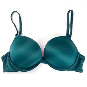 Victoria’s Secret Wear Everywhere Super Push Up Bra Green 36D